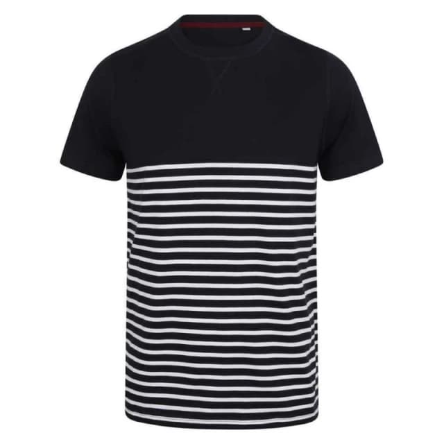 Front Row Mens Breton Striped T-Shirt in Navy Size: XS Navy Male XS