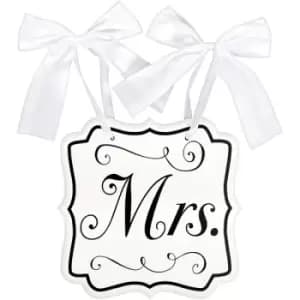 Mrs Chair Sign With Bows