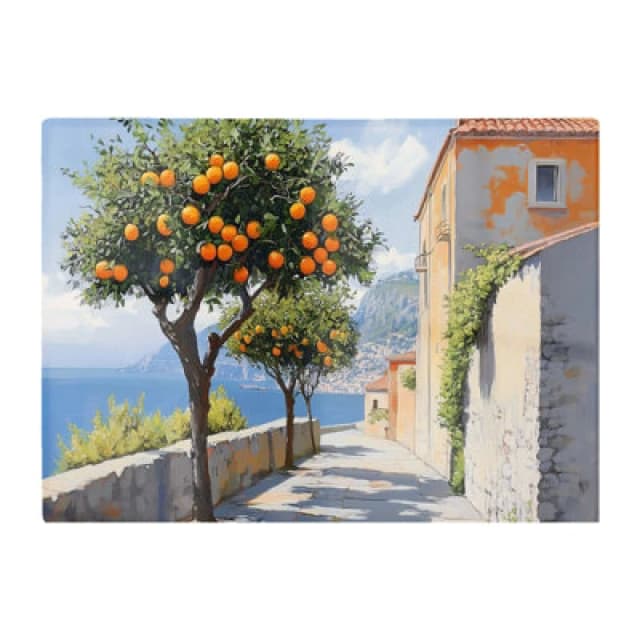 Warren Reed Designer Oranges Growing In Sorrento Chopping Board