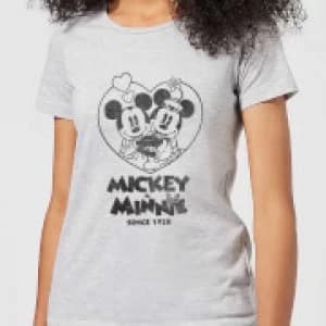 Disney Minnie Mickey Since 1928 Womens T-Shirt - Grey - 3XL