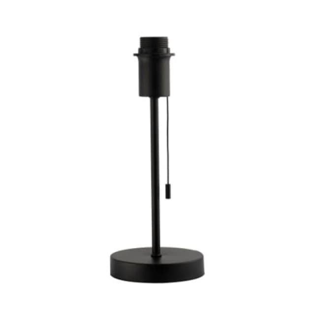 Happy Homewares Traditional And Classic Table Lamp Base In Matte Black With Pull Cord Switch