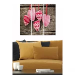 MDF140895 Multicolor Decorative MDF Painting (3 Pieces)