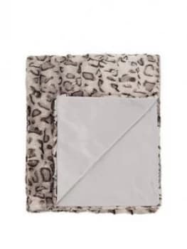 Cascade Home Leopard Luxury Textured Throw - Grey