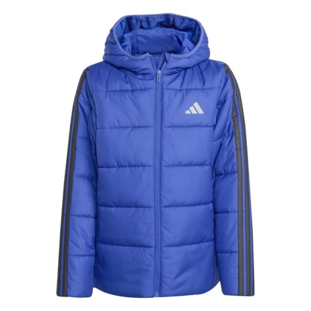 adidas Unisex Kids Essentials 3S Hooded Long Sleeve Puffer Jacket Blue/Black unisex 11-12 Years