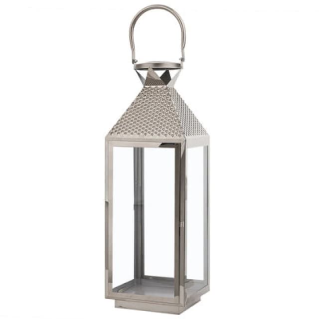 Beliani Lantern Bali Stainless Steel 55cm Silver