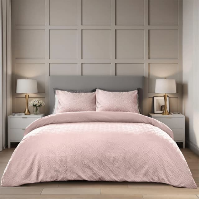 Emma Barclay Duvet Set Jacquard Sorrento Blush Pink unisex King