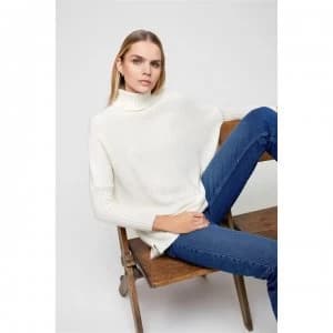 Firetrap Firetrap Blackseal Roll Neck Jumper - Ecru