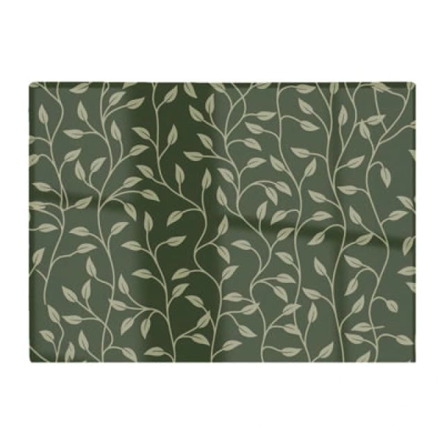 Warren Reed Designer Green Shrub With Leaves Glass Chopping Board