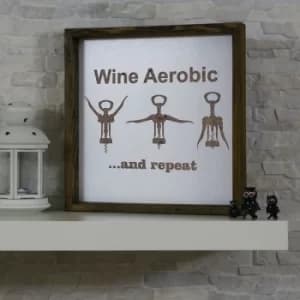 KZM024 Brown White Decorative Framed MDF Painting