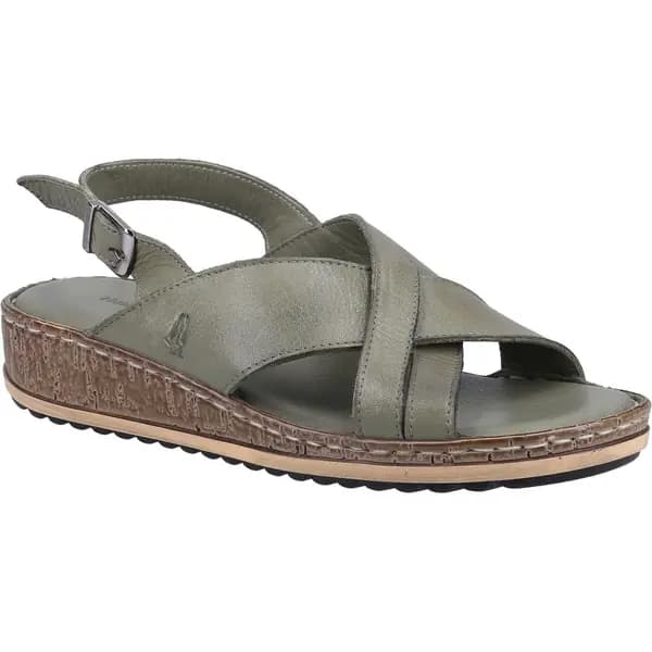 Hush Puppies Womens Elena Slingback Wedge Sandals - UK 3 Green female GDE2385OLI3