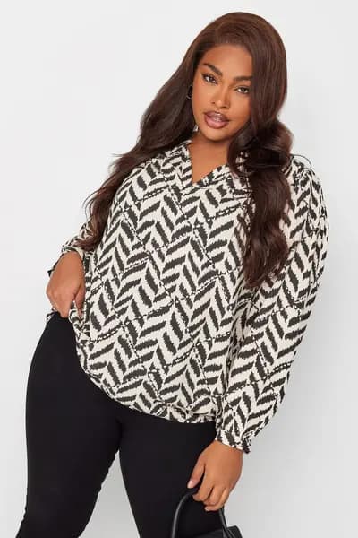 Yours V-Neck Blouse White