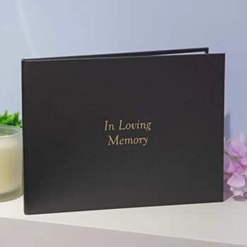 Thoughts of You Book of Condolence - Black - Memories
