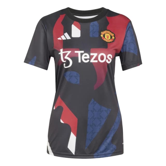 adidas Manchester United Prematch Shirt 2024 2025 Womens - Black M