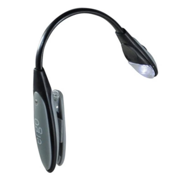 Loops LED Book Clip On Light - Flexible Stem - Battery Operated Reading Light Aid Multi