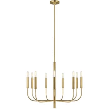 Brianna 9 Light Chandelier, Burnished Brass, E14 - Elstead