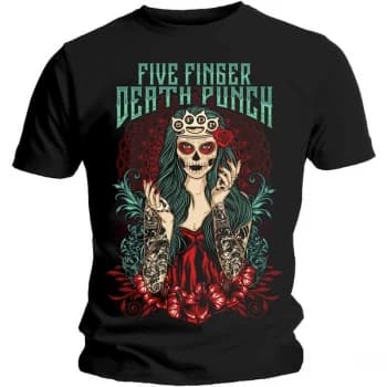 Five Finger Death Punch - Lady Muerta Unisex XX-Large T-Shirt - Black