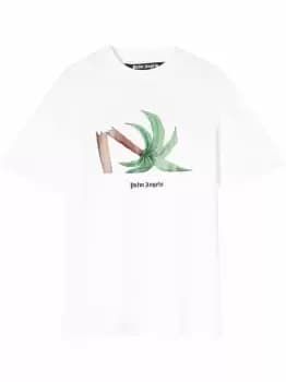 PALM ANGELS Broken Palm Classic T-Shirt White