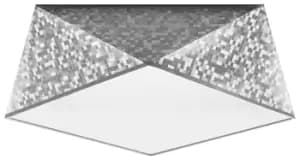 Hexa Surface Mounted Downlights Flush Light Silver E27