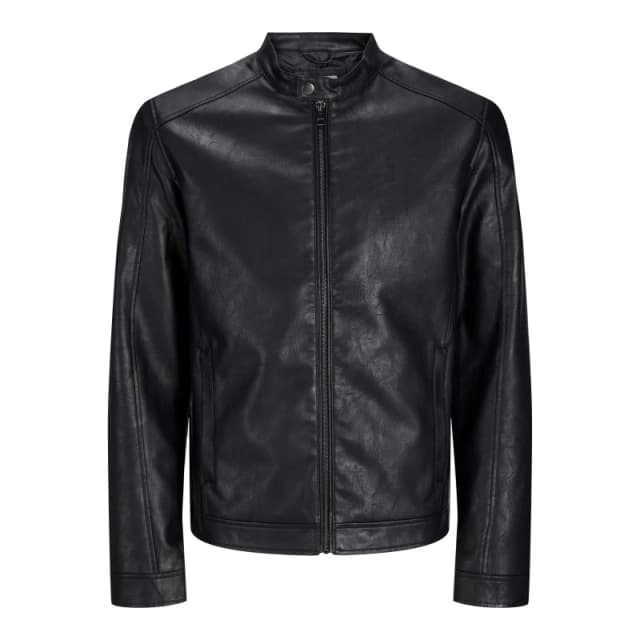 Jack and Jones Dylan PU Jacket Plus Size Mens Black male 2XL