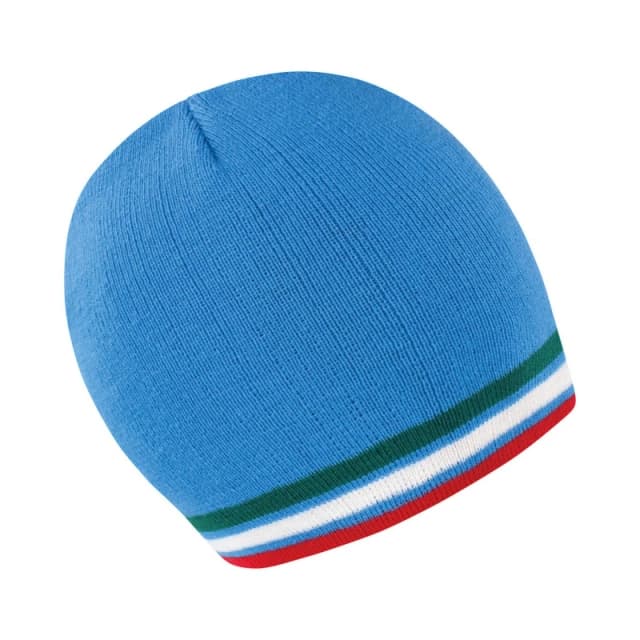 Result Result Men National Italy Beanie in Mid Blue Mid Blue One Size Male 5063527382047