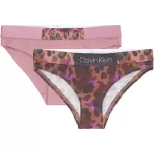 Calvin Klein 2 Pack Print Briefs - Pink