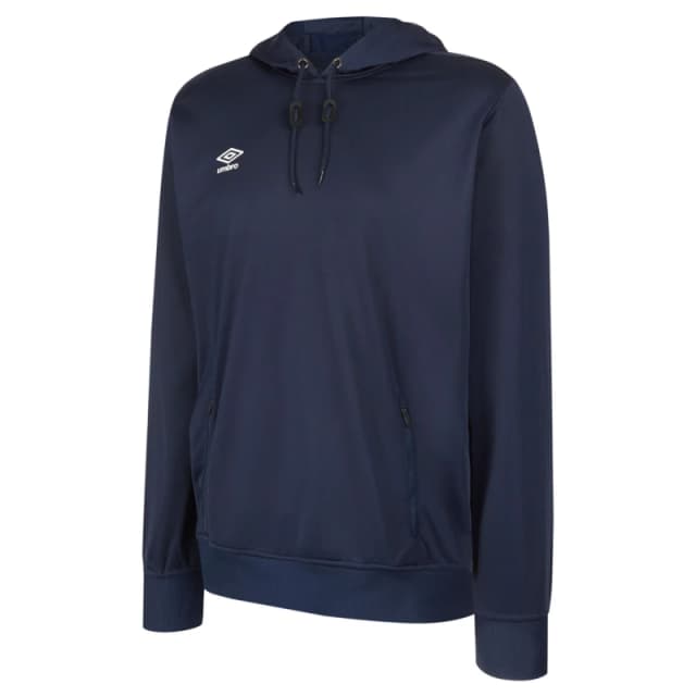 Umbro Club Essential Polyester Drawstring Hoodie in Dark Navy Size: 11-12 Years Dark Navy Unisex 11-12 Years