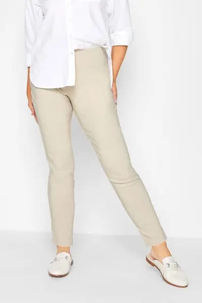 M&Co Bengaline Trousers Medium Beige