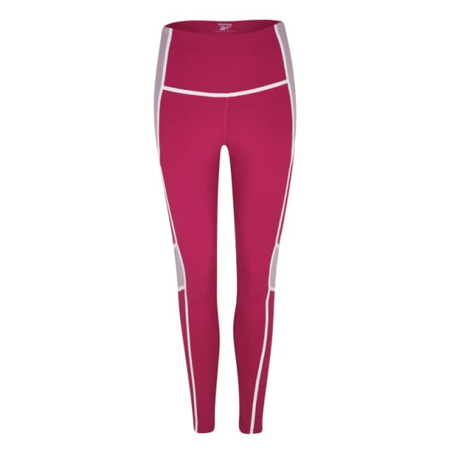 Reebok Lux High-Waisted Colorblock Leggings Womens Gym Legging - Pink Pink 4