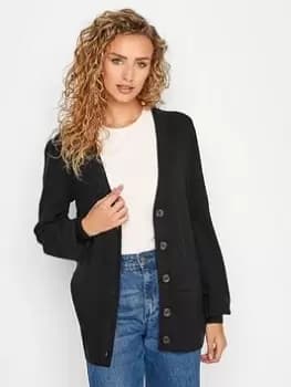 Long Tall Sally Black V Neck Cardigan, Black, Size 14-16, Women