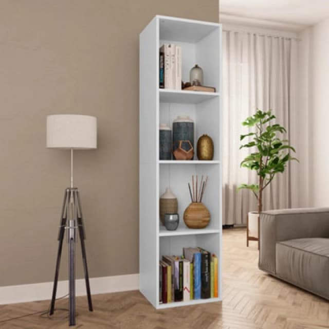 Vidaxl Book Cabinet/tv Cabinet White 36X30X143cm Engineered Wood Book Cabinets
