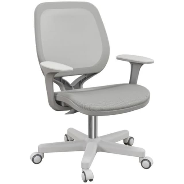 VINSETTO VINSETTO Office Chair, 360 Degree Swivel Desk Chair with Wheels, Grey Grey One Size Unisex 5063603036628