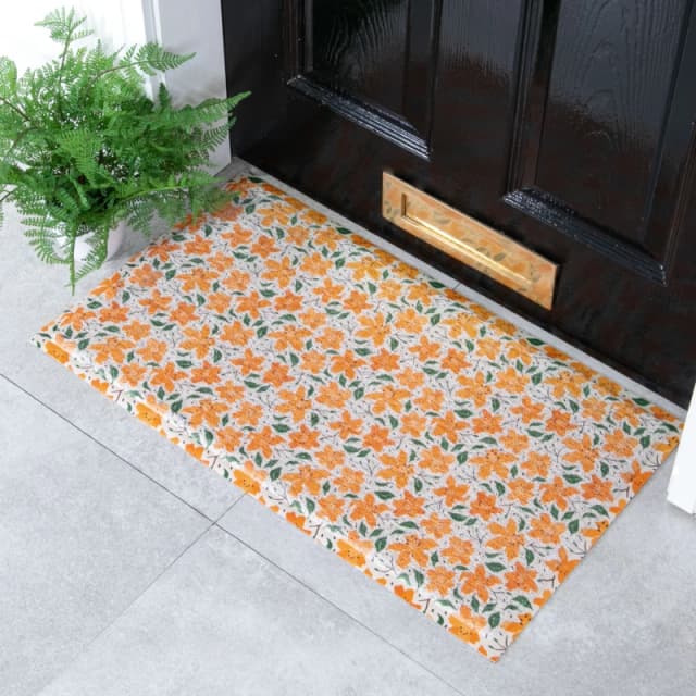 Native Natural Lily Pattern Doormat (70 X 40Cm)