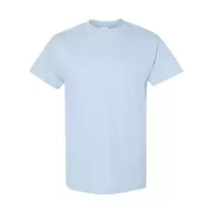 Gildan Mens Heavy Cotton Short Sleeve T-Shirt (Pack Of 5) (S) (Light Blue)