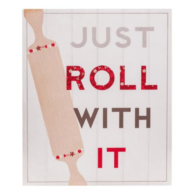 Premier Housewares Just Roll With It Wall Plaque Home Wall Decor White