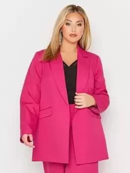 Yours Tailored Blazer Magenta, Pink, Size 30-32, Women