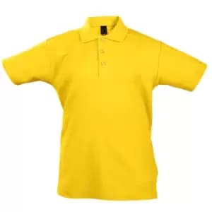 SOLS Kids Unisex Summer II Pique Polo Shirt (10yrs) (Gold)