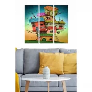 MDF302045234 Multicolor Decorative MDF Painting (3 Pieces)