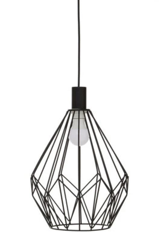 Orsina Wyra Black Finish Frame Pendant Light