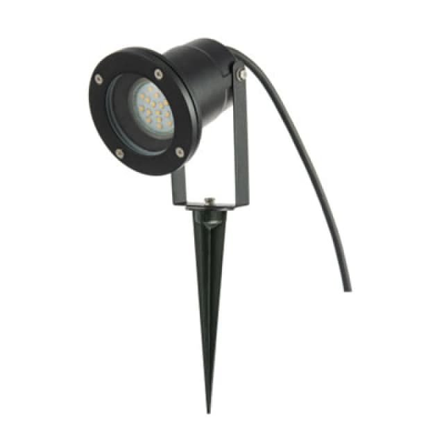 Happy Homewares Outdoor Garden 240V Spike Light In Matte Black With 50Cm Cable