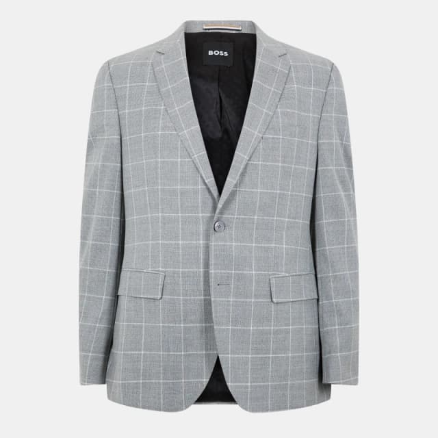 Boss Mens Jasper Formal Jacket Open Grey male L