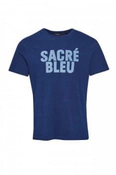 Mens French Connection Sacre Bleu T Shirt Rinse