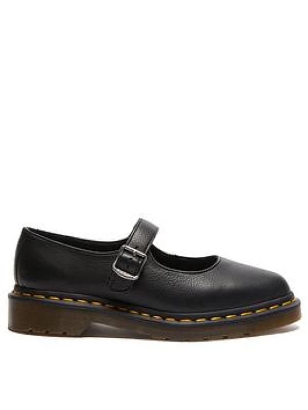 Dr. Martens Elphie MJ Leather Womens Casual Shoes - Black - Size:UK 5