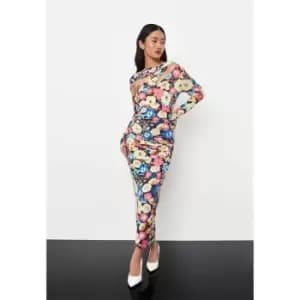 Missguided Floral Ruched Midaxi Skirt - Multi