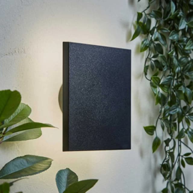 ValueLights ValueLights Chad Backlit Matte Black Square IP65 LED Outdoor Wall Light Black One Size Unisex 5016529274551