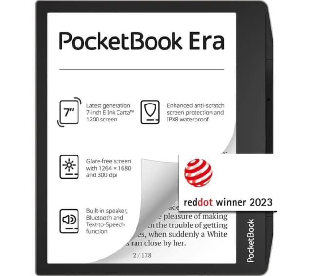 PocketBOOK Era 7" eReader - 16 GB, Silver/Grey 7640152096716