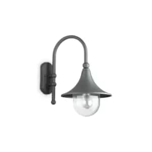 Cima Outdoor Dome Wall Lantern 1 Light Anthracite IP43, E27