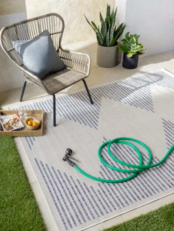 Livabliss In- & Outdoor Global Dark Blue Ligaia Area Rug 120 X 170 Cm - Easy To Clean, Perfect For Patio, Balcony, Kitchen Or Dining Room