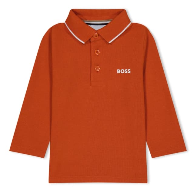 Boss Long Sleeve Polo Infants - Orange Orange One Size
