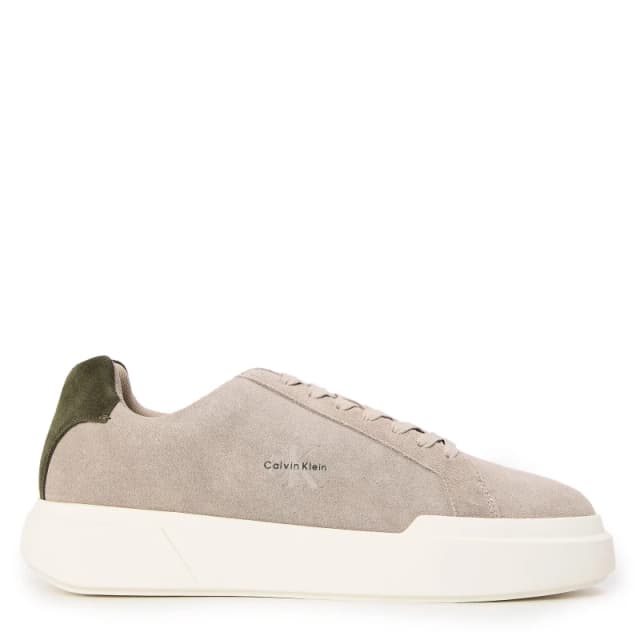 Calvin Klein Mens Chunky Cup Low-Top Trainers Taupe/Wht/Grn male 7 (41)