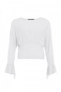 French Connection Heather Knit Pinched Waist Jumper Grey